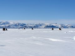 12 Ski-Doos Lead Qamutiik Sleds Back To Camp With Bylot Island On Day 4 Of Floe Edge Adventure Nunavut Canada